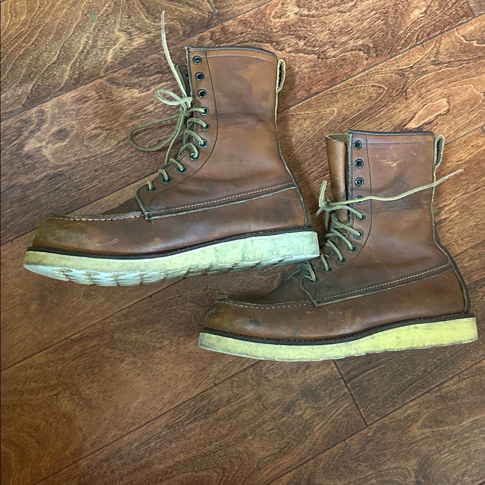Red Wing Shoes Brown Leather Men's Boots 9.5 - Picture 5 of 7